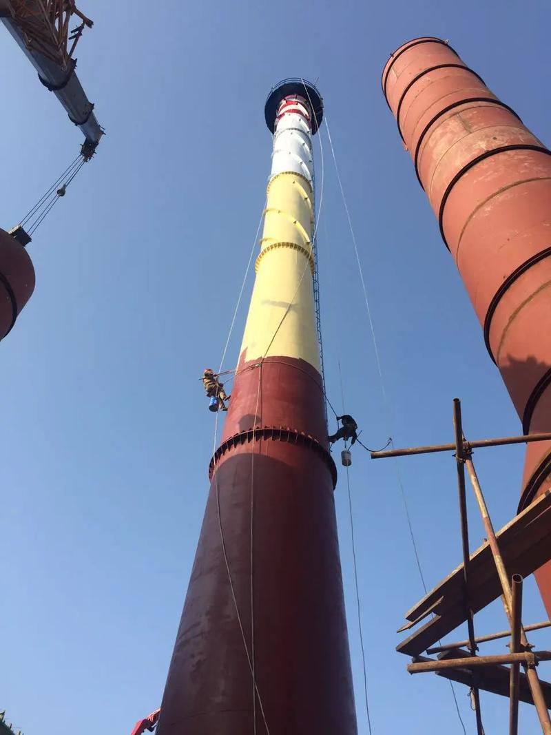 南通宏順建設工程工廠煙囪美化高空